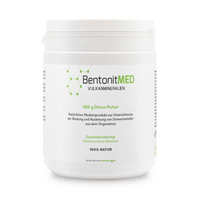 BentonitMED polvere detox 400g, dispositivo medico con certificato CE