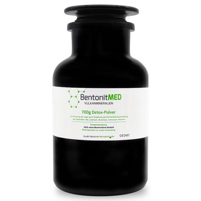 Bentonite MED Detox-Polvere 700g vetro violetto, Dispositivo medico