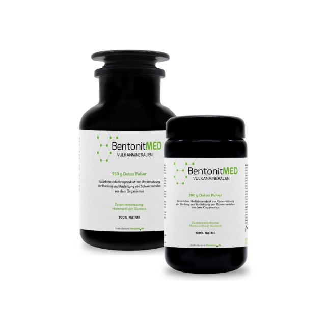 BentonitMED polvere detox 550g + 200g in Pacchetto economico, prodotti medicali con certificato CE