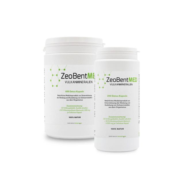 ZeoBentMED 200 + 600 capsule detox in Pacchetto economico, dispositivo medico con certificato CE