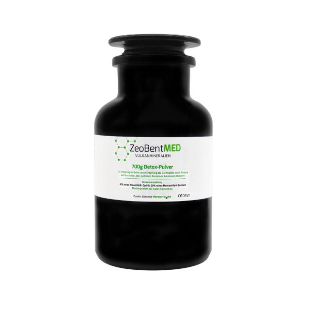 ZeoBentMED Detox-Polvere 700g vetro violetto, Dispositivo medico