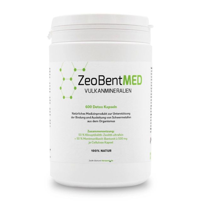 ZeoBentMED 600 capsule detox, dispositivo medico con certificato CE