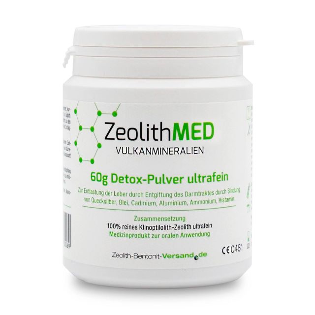 Zeolite MED Detox-Polvere ultrafina 60g, Dispositivo medico